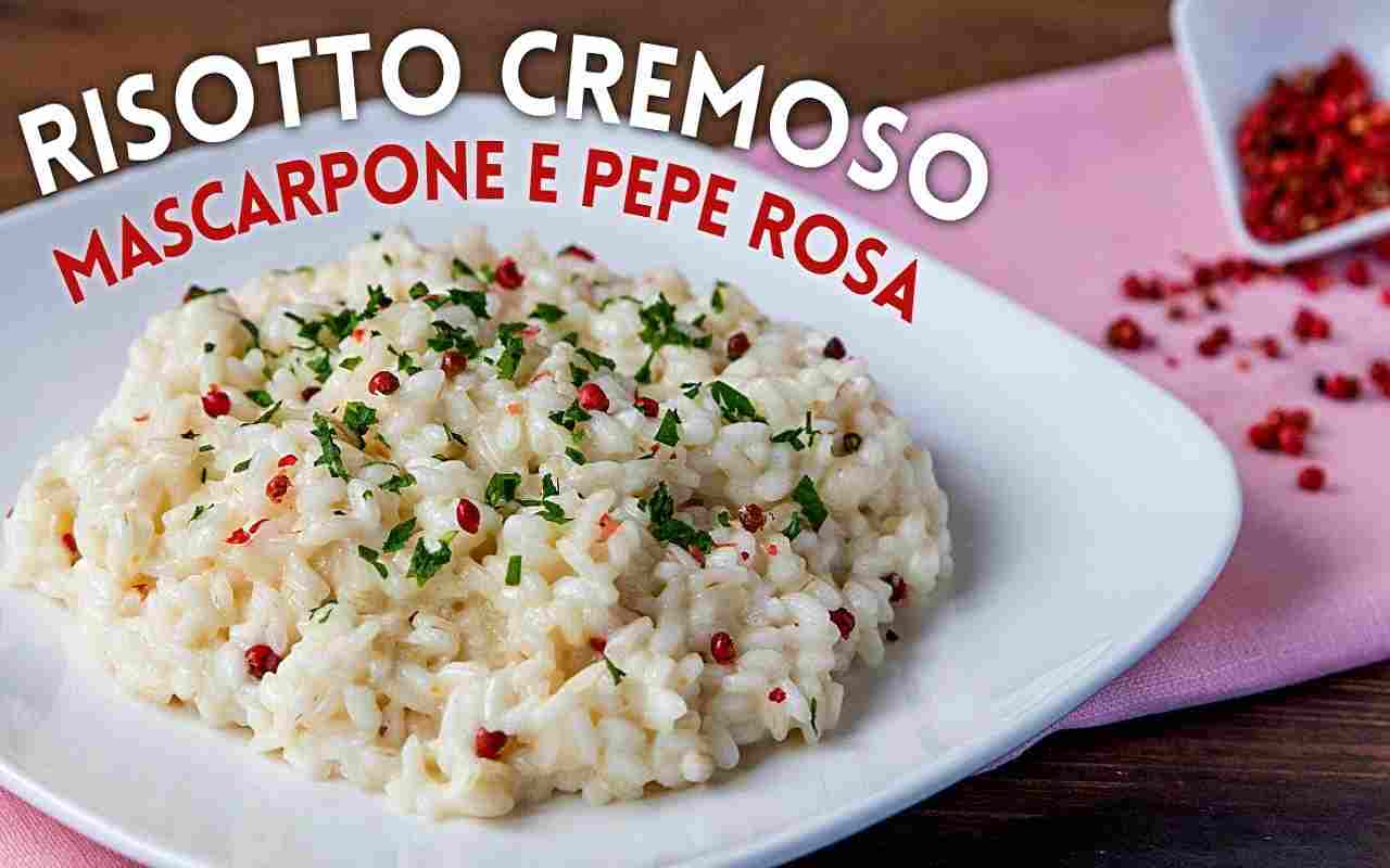 risotto al mascarpone e pepe rosa